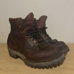 Wesco Brown Leather Work Boots – Size 8.5 EE