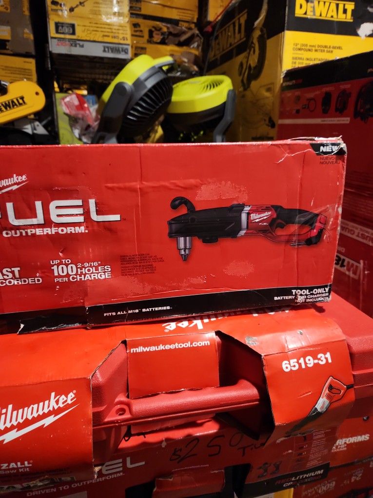 MilwaukeeM18 FUEL 18V Lithium Ion Brushless Cordless GEN 2 SUPER HAWG 1/2 in. Right Angle Drill (Tool Only)