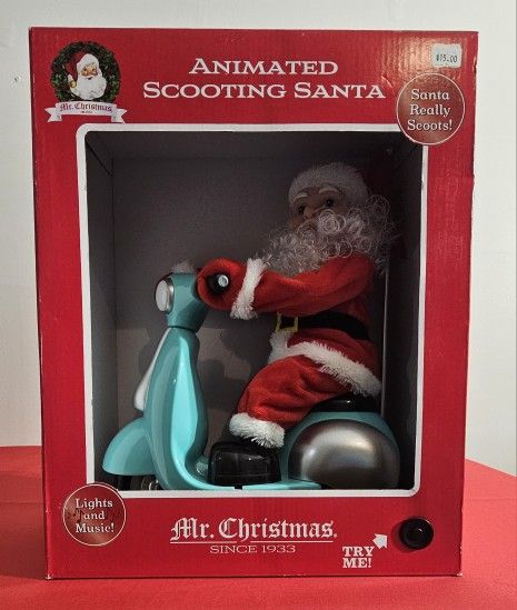 Animated Scooting Santa