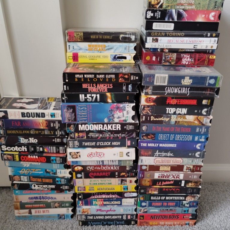 A Track Movies From National Geographic Western Movies Fast Action Movies In Good Condition Total 90 Tapes Fun To Watch