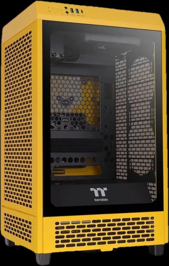 thermaltake the tower 200 bumblebee mini itx tower case