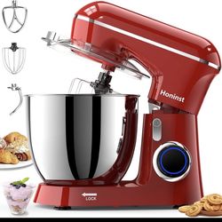 Stand Mixer, 6.5QT 10-Speed Tilt-Head Electric Stand Mixer, 3-In-1 Kitchen Mixer with Bowl