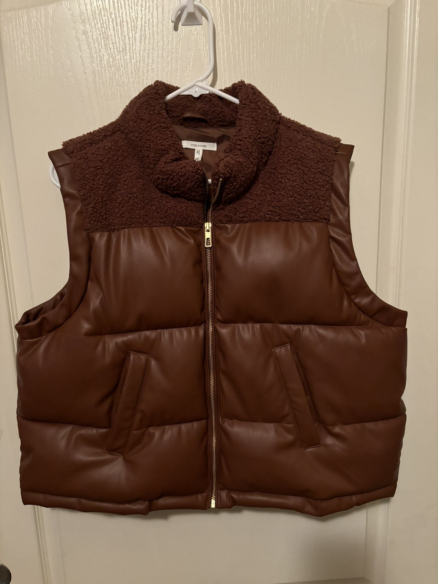 Cute Brown Puffer Vest