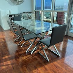 Z Gallerie Axis Table and Chairs