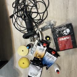 RUPES BigFoot LH19E Rotary Polisher -Complete Kit, Pads&Accessories-Like New