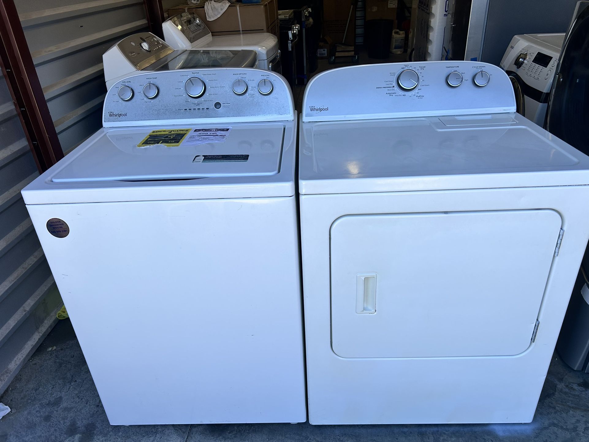 ⭐️ NICE CLEAN WHIRLPOOL TOP LOAD WASHER AND DRYER SET ⭐️