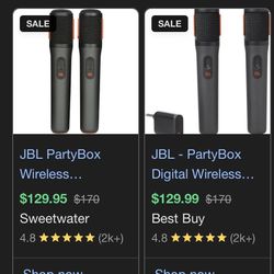 JBL Wireless mics With case