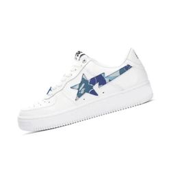 Blue And White Bape Shoes 