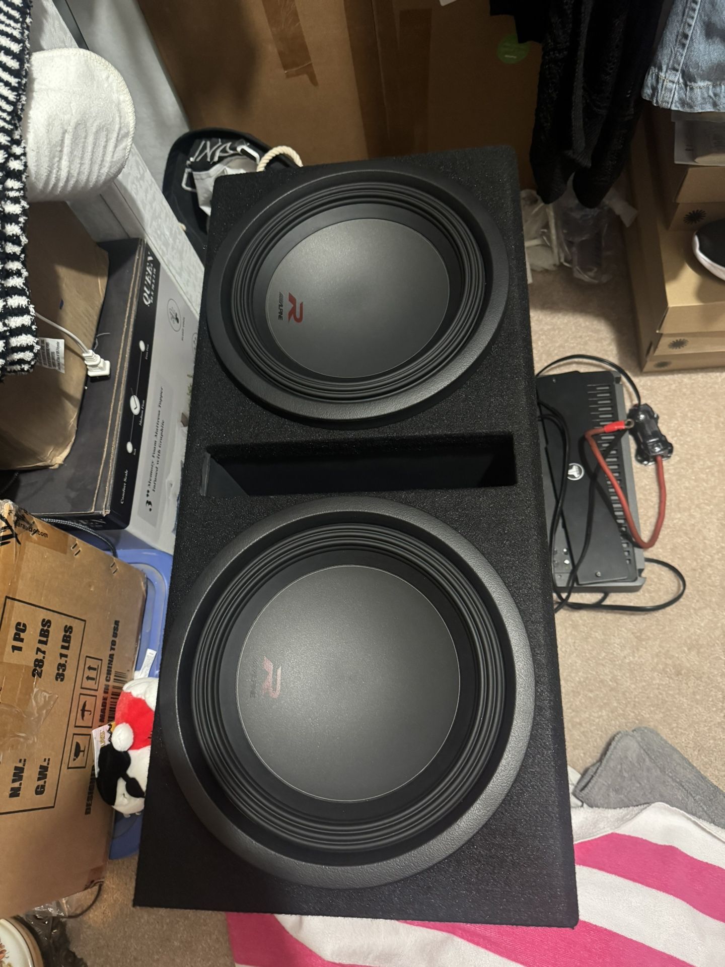 12” Alpine Type R Woofers And JL Audio Amp