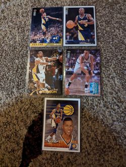 Collection Of Pacers Basketball Trading Cards 