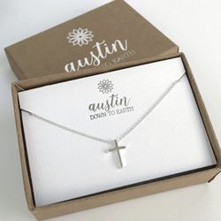 Sterling Silver Dainty Cross Necklace for Women Tiny Cross Pendant Small Cross Christian Necklace For Women Adjustable 16-18 inch or 18-20 inch Delica