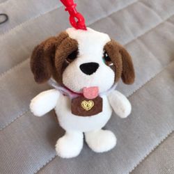 NEW Fuzzy Fleece Cute Dog Toy Plush Stuffed Animals Keychain Stocking Holiday Gift Present