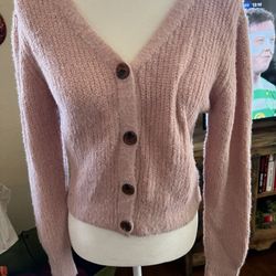 Cardigan Sweater Light Pink  