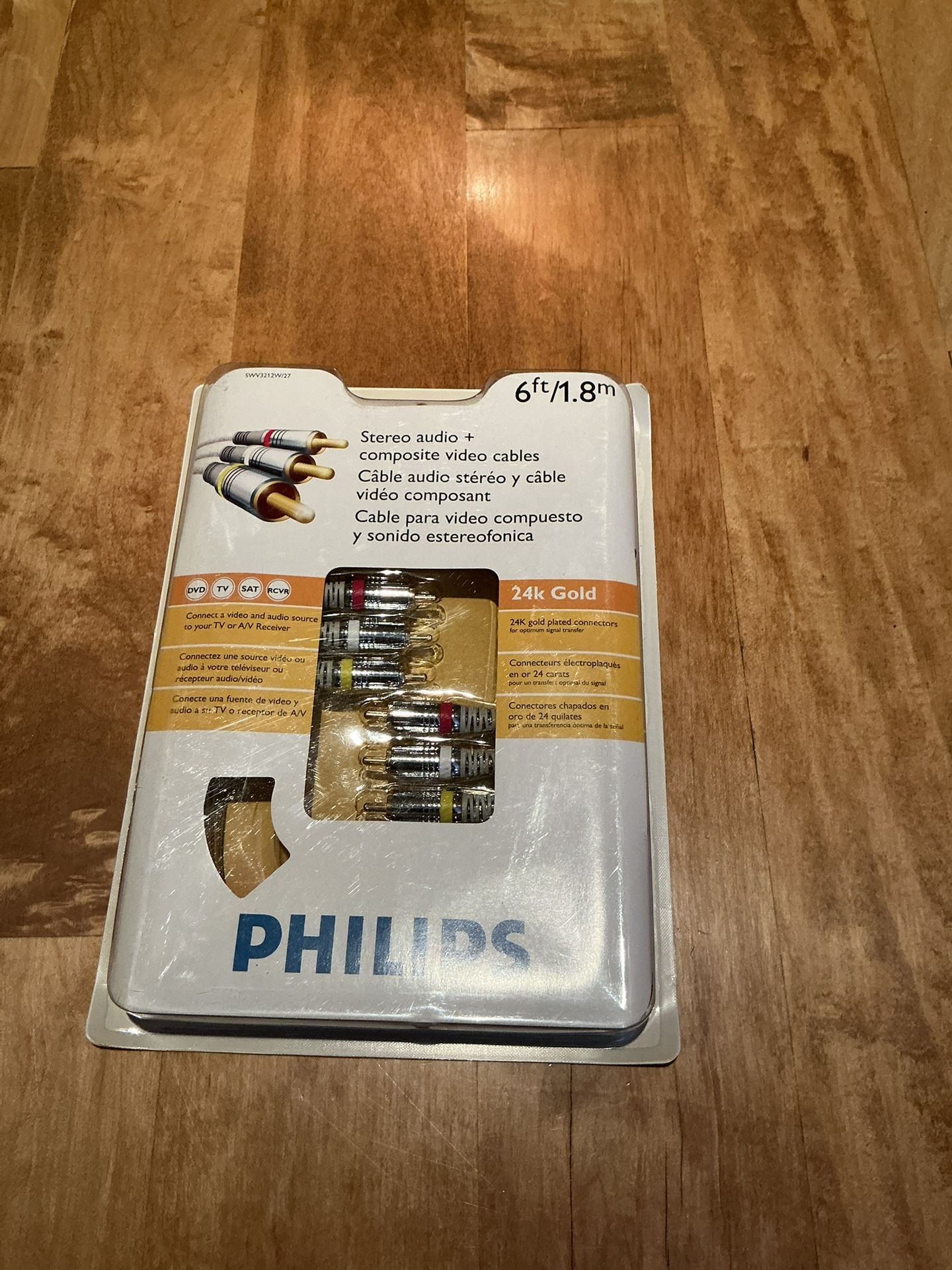 Philips Component Video Cables 6ft. 24K Gold Connectors SWV3302W/27