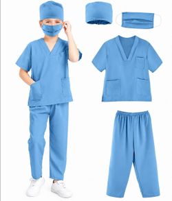 Kids Doctor Scrubs Costume Set