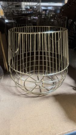 Gold Metal Wire Basket