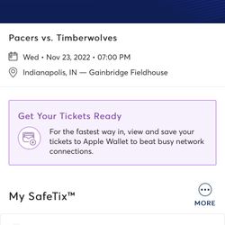 Pacer Tickets 