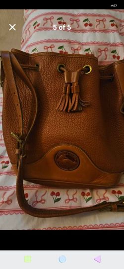 Dooney & Bourke Leather Drawstring Bucket Bag