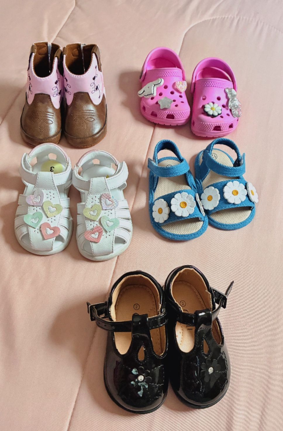 5 Pares De Zapatos Para Niña De 2-3 Meses
