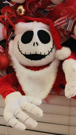 Large Skellington wreath available