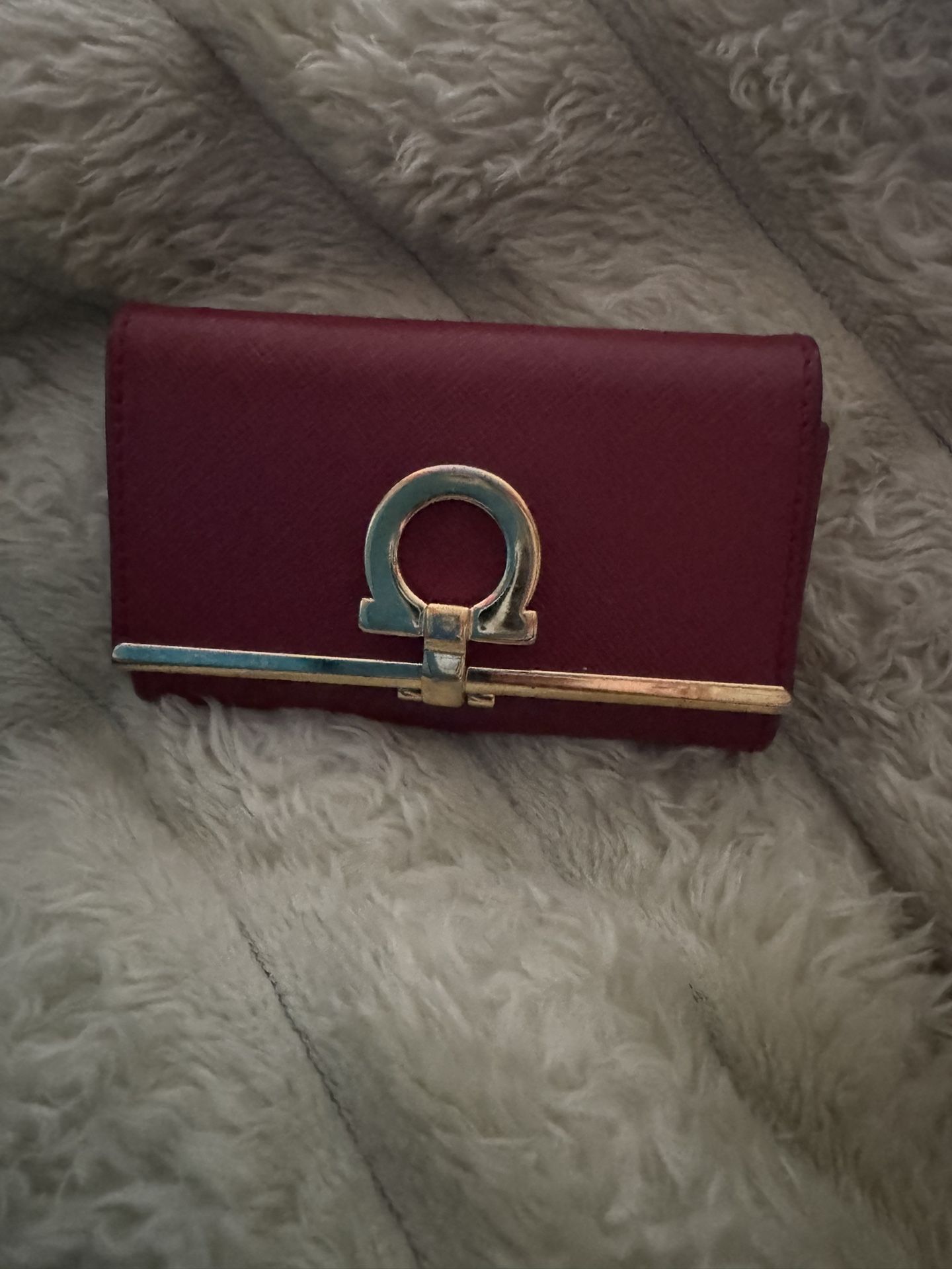 Salvatore Ferragamo Gancio Red Leather Key Case