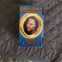 Lord of the rings Glass Goblets. New . Opened but never used