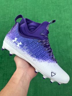 UNDER ARMOUR UA SPOTLIGHT LUX MC 2.0 “PURPLE / WHITE” FOOTBALL CLEATS (Size 12, Men’s)