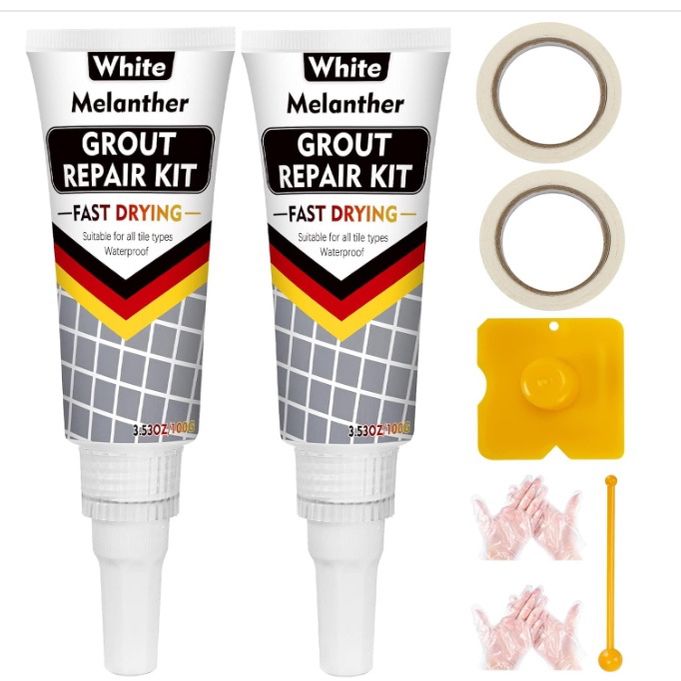Tile Grout Repair Renew Fills Tube, 3 Triple Protection, Fast Dry
