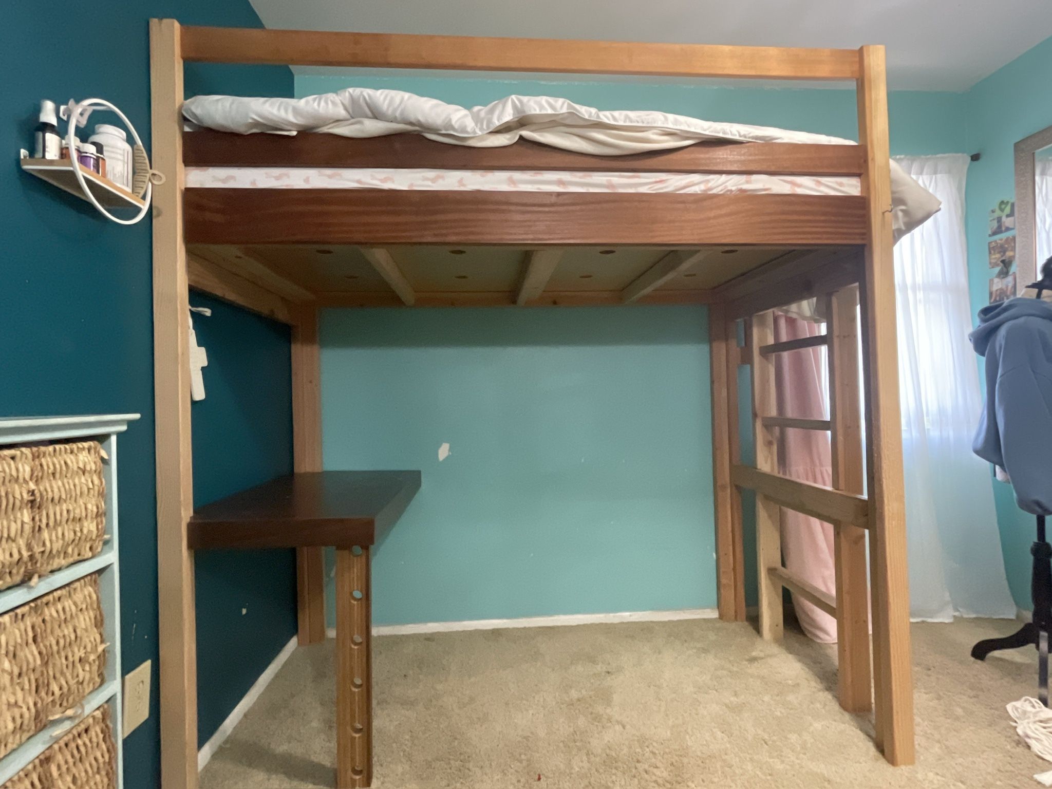 Bed: Custom Loft Twin and Desk