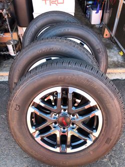 Tacoma TRD Sport 18” OEM new wheels,tires, -or- full set. Rims $125 ea 265 65 R 18” General Grabber, Goodyear wrangler or Michelin Primacy LTX $125 ea