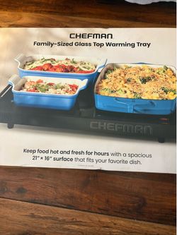 Chef man glass top warming tray