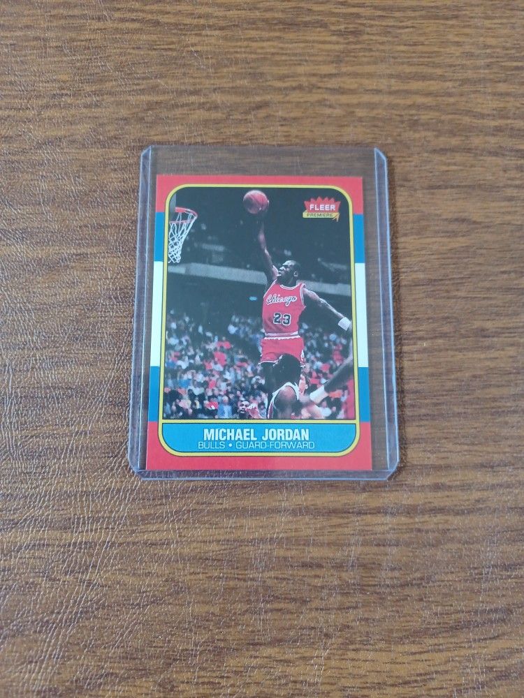 Michael Jordan ERROR 1986-87 Fleer Rookie Reprint Charles Barkley Back