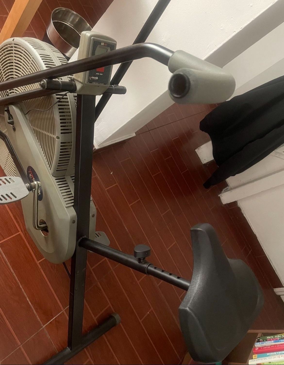 Exercise Air Bike And Press Bar
