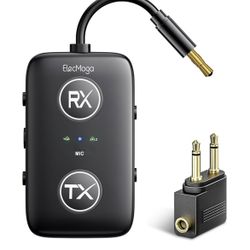 Brand: ElecMoga 2025 Upgraded Airplane Bluetooth 5.4 Adapter with aptX Adaptive, ElecMoga Airplane Travel Essentials Supports 2 AirPods or Headphones,
