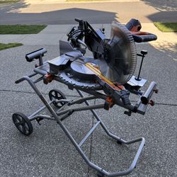 RIDGID 15 Amp Corded 12 in. Dual Bevel Sliding Miter Saw with 70 Deg. Miter Capacity and LED Cut Line Indicator