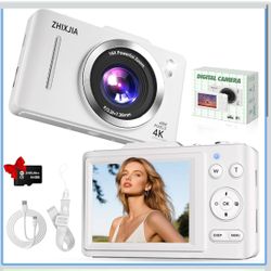 Brand New, Digital Camera – 4K 48MP Autofocus, Compact Vlogging + 64GB Card