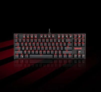 Redragon K552 KUMARA RED LED Backlit Mechanical Gaming Keyboard Compact 87-keys Space Saving Design
