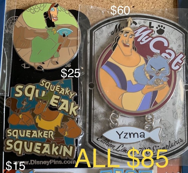 Disney Emperors new groove trading pins