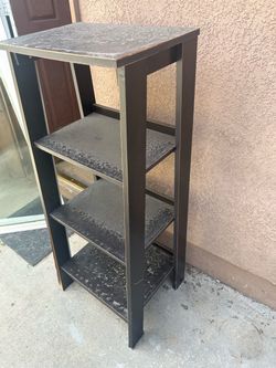 Dark Brown 4-Tier Narrow Bookshelf