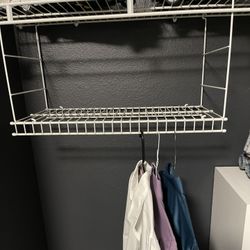 (2) 24” Hanging Closet Rack Organizer Set- White