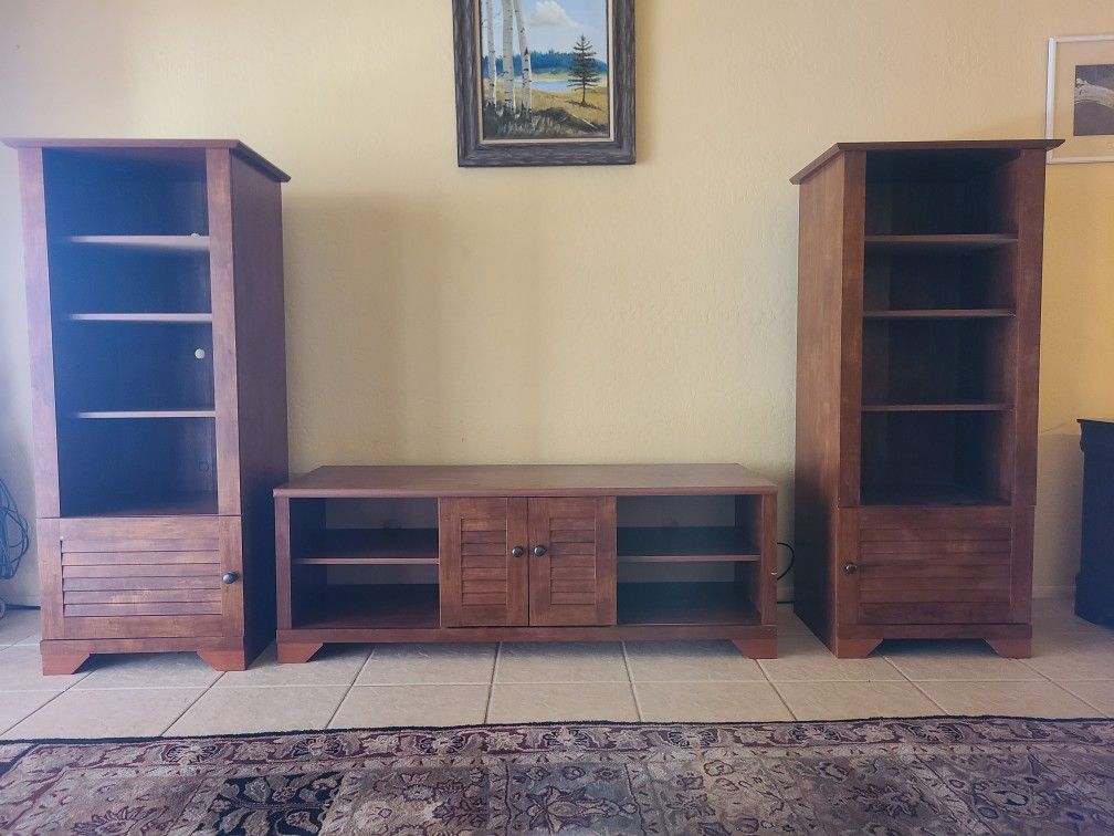 TV Stand With Two Cabinets
