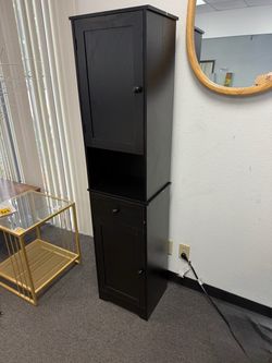 New Wooden 63” Tall Bathroom Kitchen Pantry Cabinet Storage with Adjustable Shelve