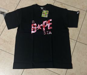 Black and Pink Bapesta Tee