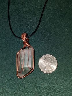 Clear quartz wire wrapped pendant