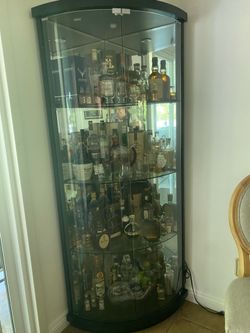 Display glass  corner cabinet