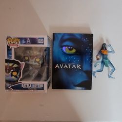 AVATAR:  DVD 2009 Movie / Neytiri Warriors 5" Action Figure  /  Funko Pop! Movies #1323 Battle Neytiri Avatar