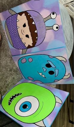 18 x 24 monsters Inc. canvas set