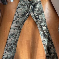 Camo Stacked Denim Jeans KDNK New