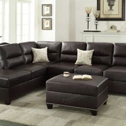 Sectional Sofa with Ottoman 