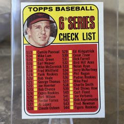 1969 Topps Baseball 6th Series Checklist Card #504 Baseball Card 